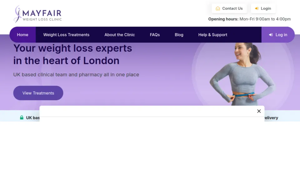 Mayfair Weight Loss Clinic website