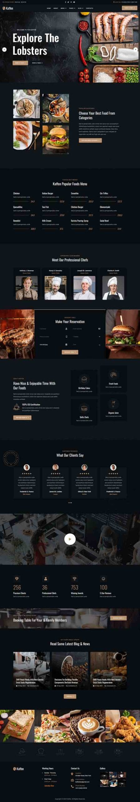 Tasty Restaurant website